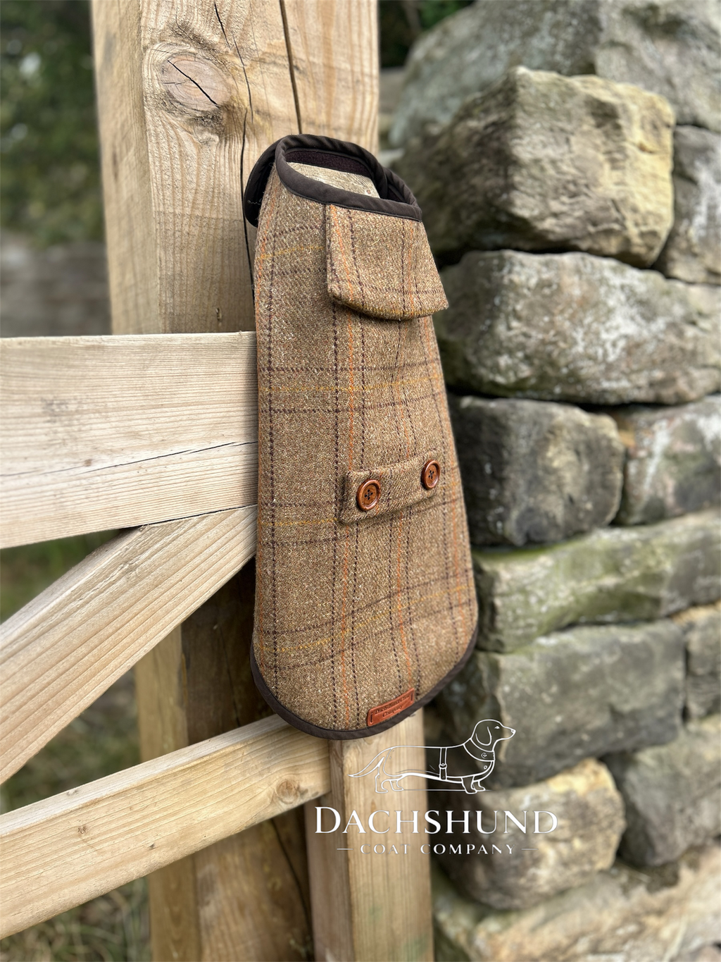 Tan and Orange checked tweed Coat - Autumn '26 Collection