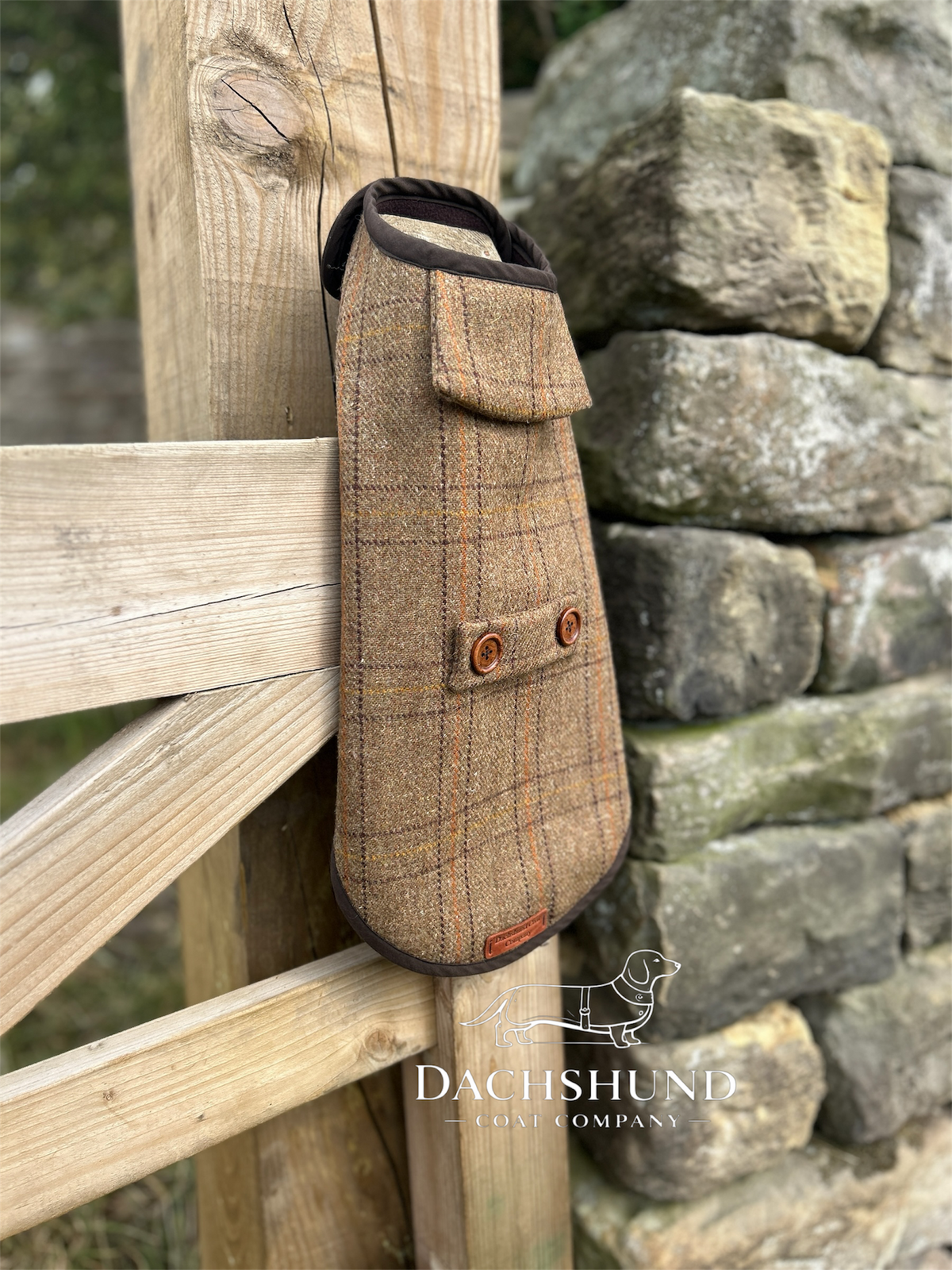 Tan and Orange checked tweed Coat - Autumn '26 Collection